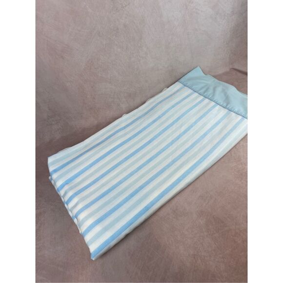 Vintage Blue Striped King Flat Sheet - Picture 2 of 7